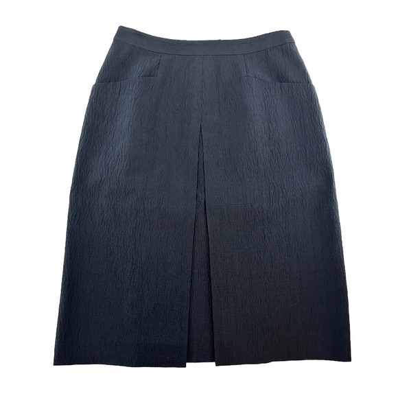 VERA WANG Designer Virgin Wool‎ & Silk Knee Length Skirt • Small • black - Picture 1 of 8